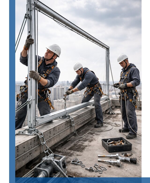 Монтаж крышных рекламных конструкций под ключ в Азове