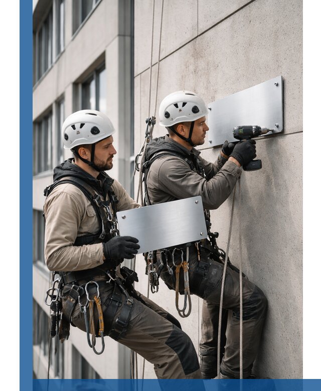 Монтаж табличек и указателей в Азове для зданий и сооружений