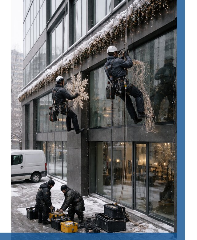 Демонтаж новогоднего оформления в Азове от 5648 р. | ВЫСОТНИК-Азв