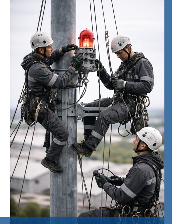 Монтаж заградительных огней в Азове от 8729 р. | ВЫСОТНИК-Азв