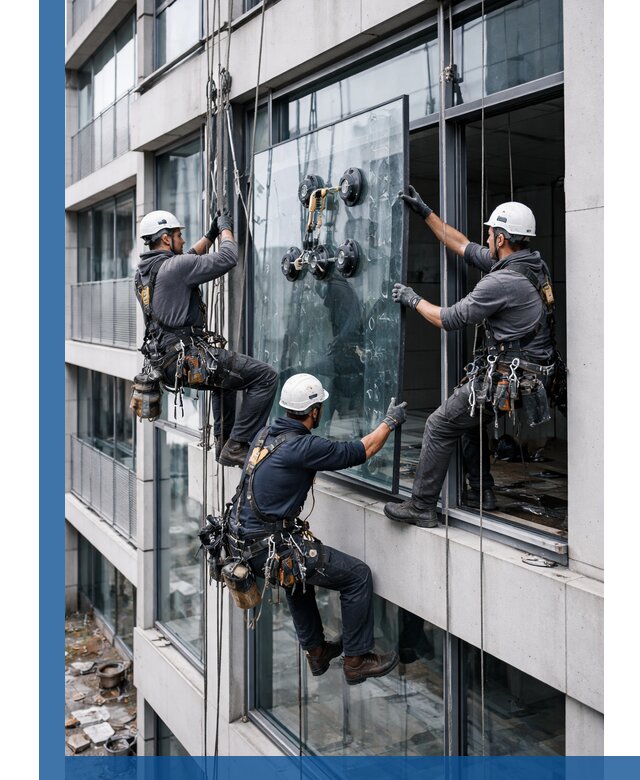 Фасадное остекление и монтаж витражей зданий в Азове под ключ
