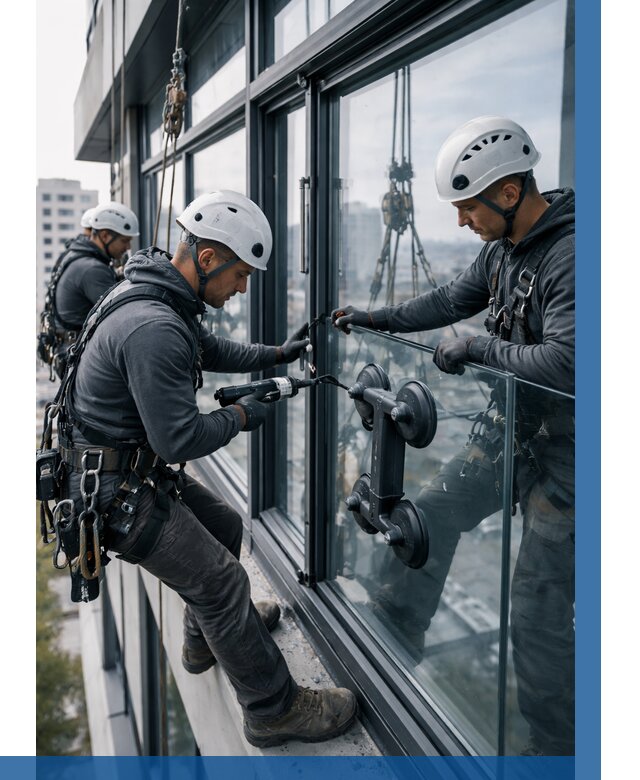 Витражное остекление зданий в Азове от 3594 р. | ВЫСОТНИК-Азв