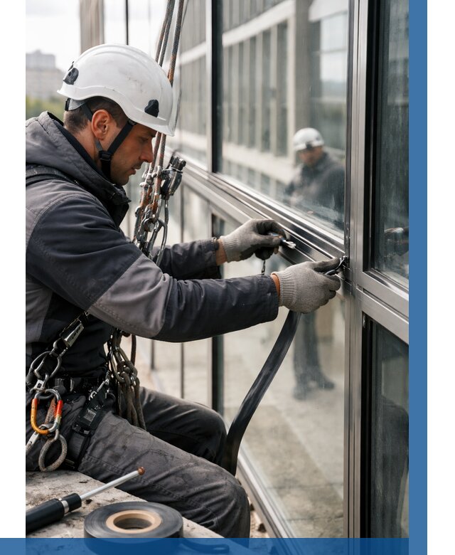 Ремонт витражных конструкций в Азове от 3594 р. | ВЫСОТНИК-Азв