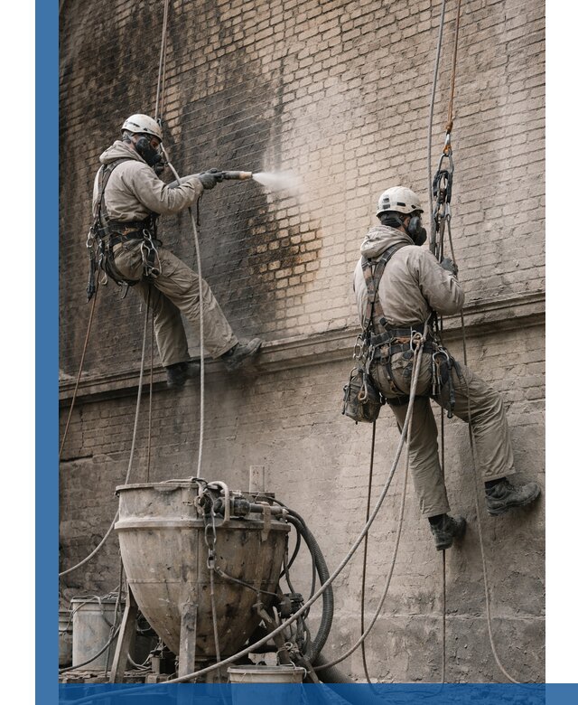 Пескоструйная очистка фасадов в Азове профессионально