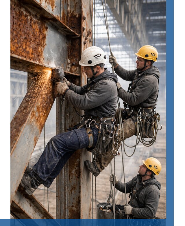 Зачистка металла от ржавчины в Азове от 359 р. | ВЫСОТНИК-Азв