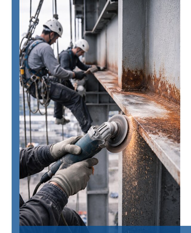 Зачистка металла от ржавчины и подготовка поверхностей в Азове