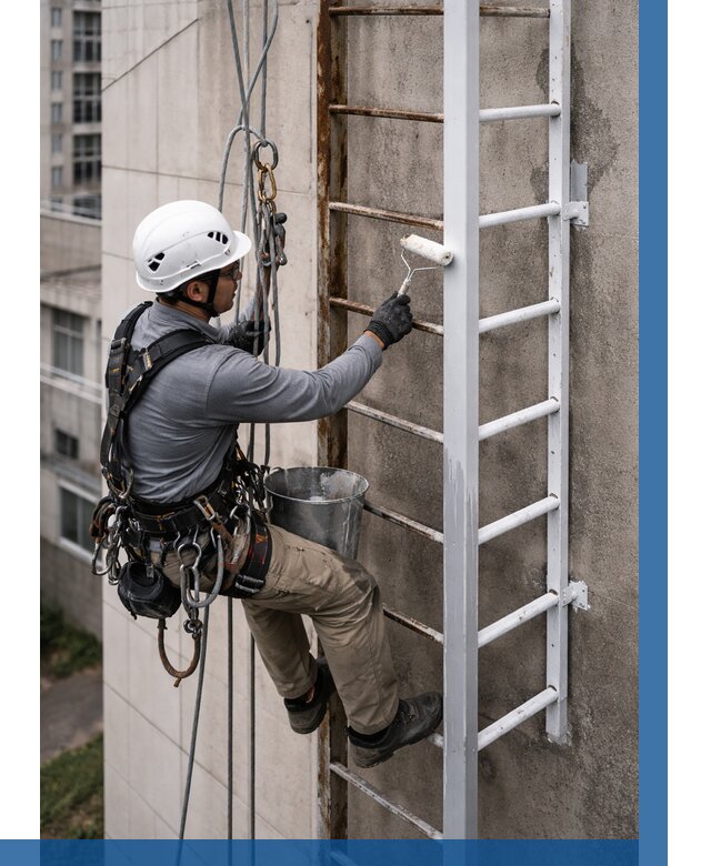Покраска пожарных лестниц в Азове от 4621 р. | ВЫСОТНИК-Азв