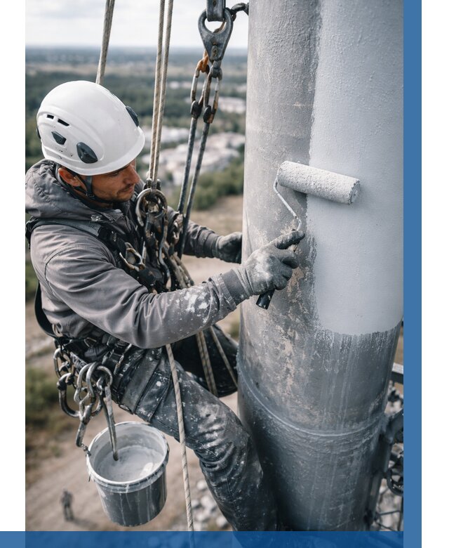 Покраска мачт связи под ключ в Азове от 873 р. | ВЫСОТНИК-Азв