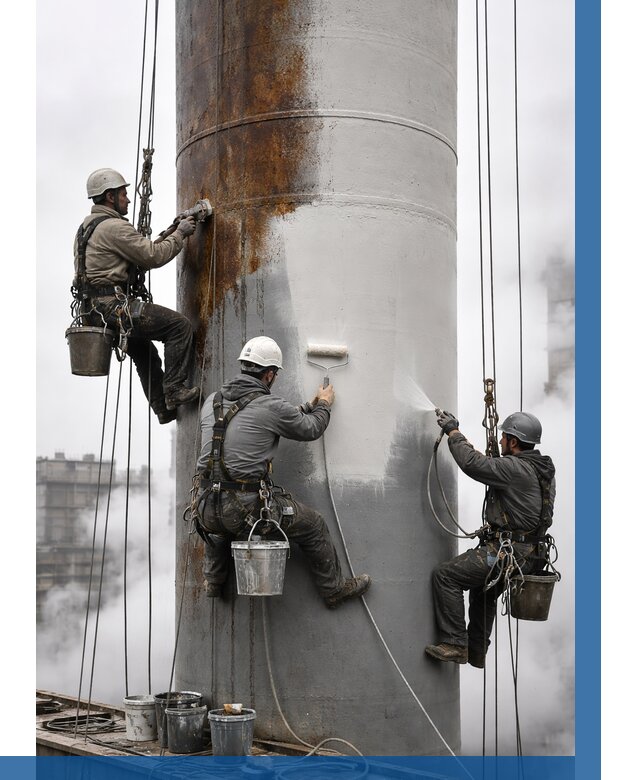 Покраска дымовых труб в Азове от 8729 р. | ВЫСОТНИК-Азв