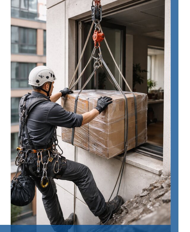 Подъем груза через окно в Азове от 4621 р. | ВЫСОТНИК-Азв