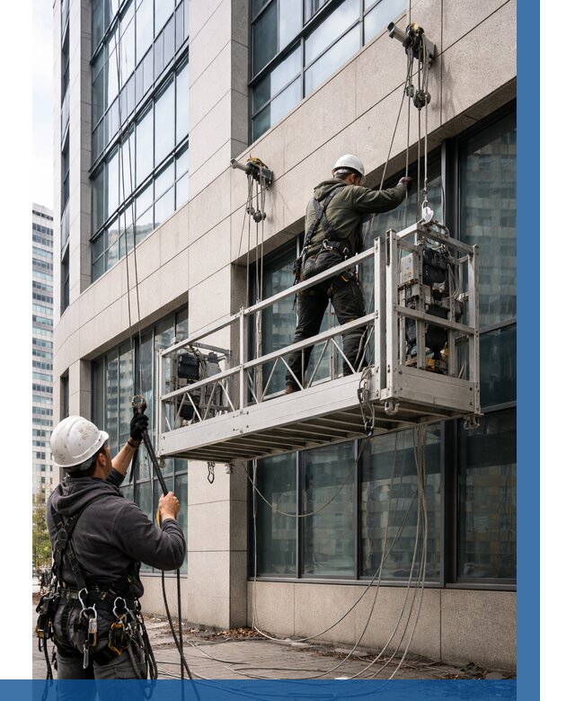 Монтаж и подъем фасадной люльки в Азове от 12323 р. | ВЫСОТНИК-Азв