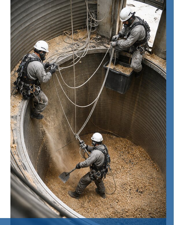 Чистка зерновых бункеров в Азове от 12323 р. | ВЫСОТНИК-Азв