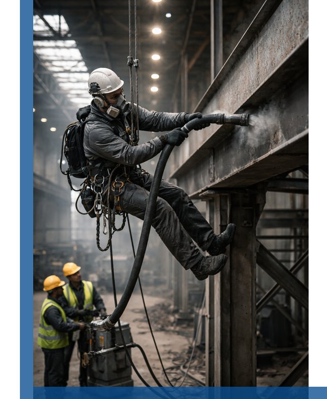 Обеспыливание конструкций в цехах промышленного производства в Азове