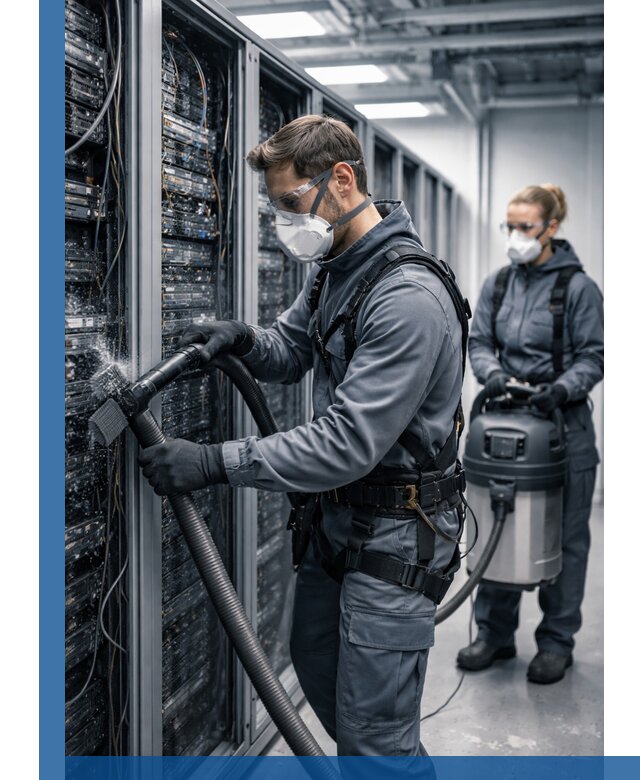 Обеспыливание серверной комнаты в Азове, профессиональная очистка