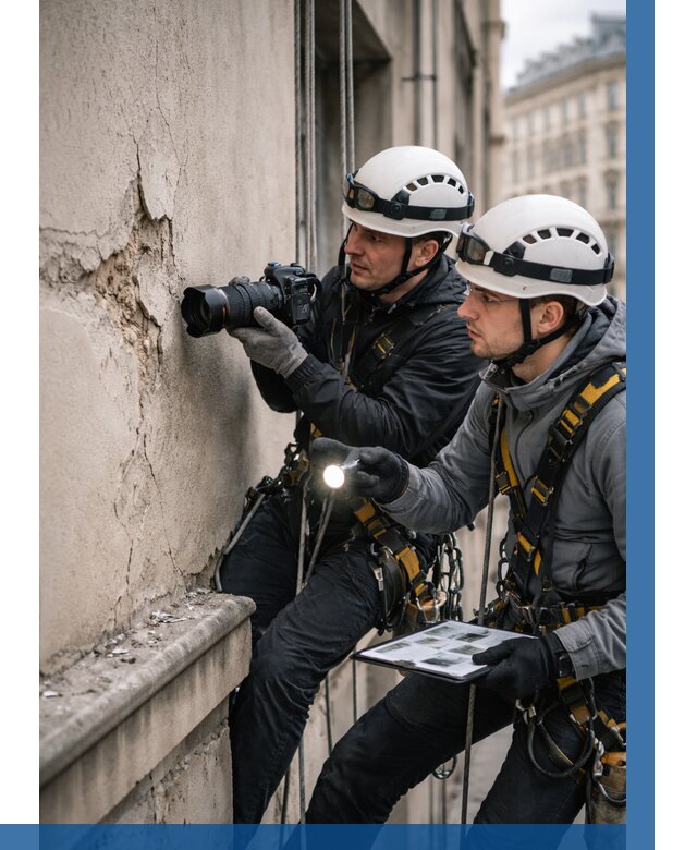 Фотофиксация дефектов фасада в Азове от 4621 р. | ВЫСОТНИК-Азв