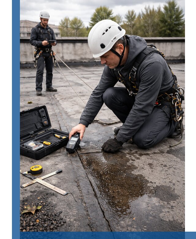 Обследование кровли на протечки и выявление дефектов в Азове