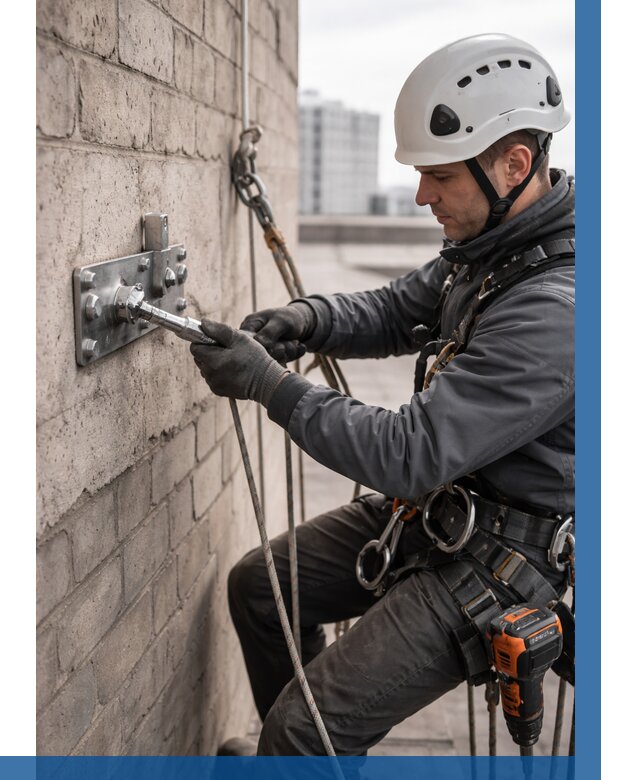 Установка анкерных точек в Азове от 3594 р. | ВЫСОТНИК-Азв