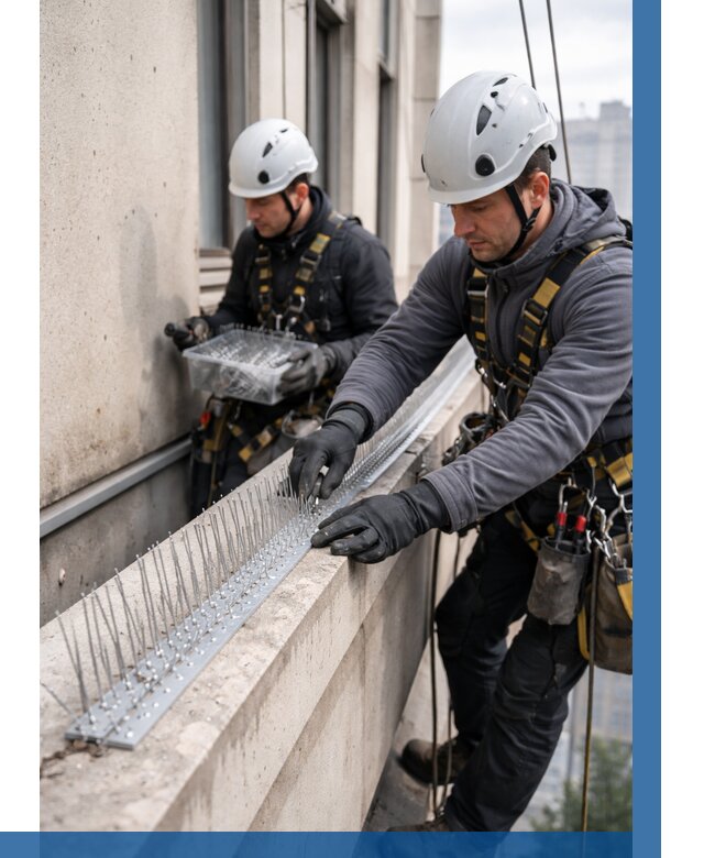 Установка шипов от птиц в Азове от 873 р. | ВЫСОТНИК-Азв